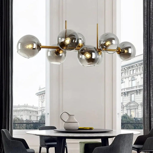 Branching Bubble Chandelier Dining Room.