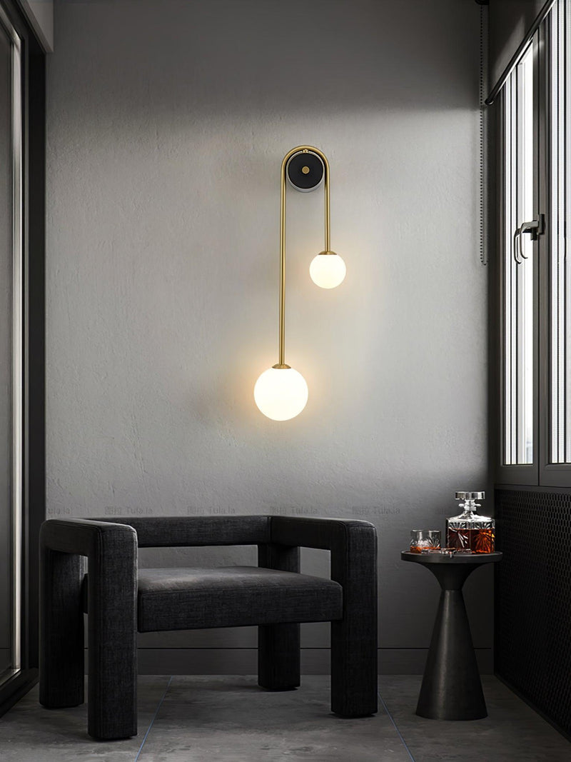 Brass Arc Wall Light-DWHOME