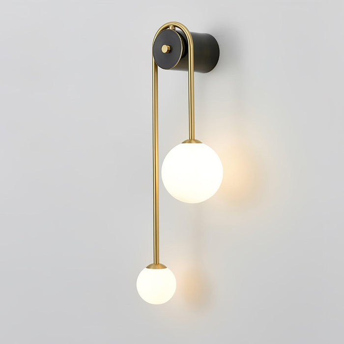 Brass Arc Wall Light.