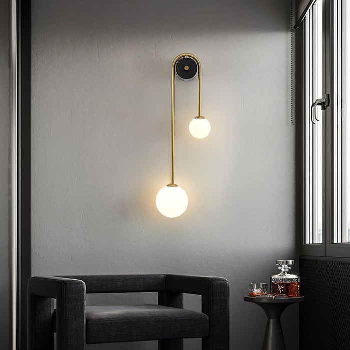 Brass Arc Wall Light-DWHOME