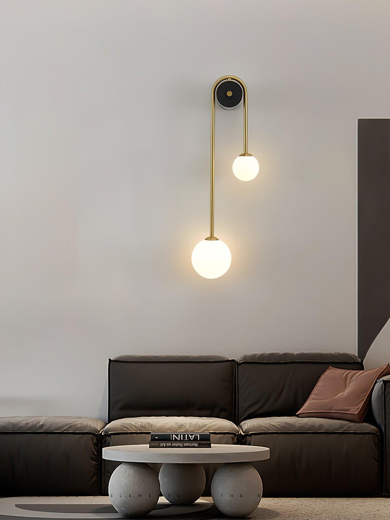 Brass Arc Wall Light-DWHOME