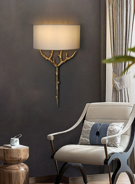 Brass Branch Wall Lamp-DWHOME