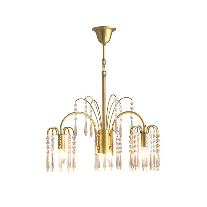 Brass Candle Crystal Chandelier-DWHOME