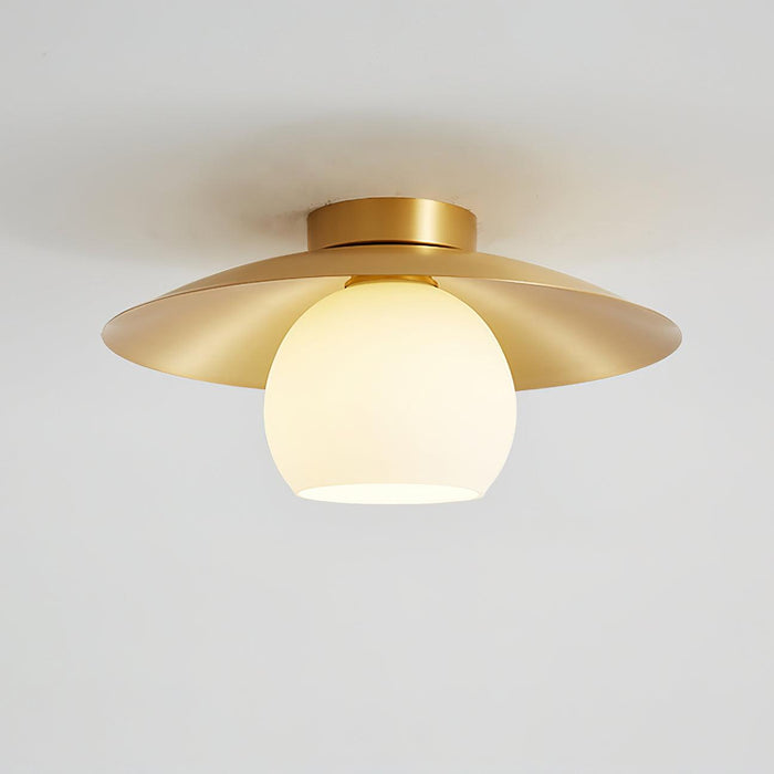 Brass Cap Ceiling Lamp.