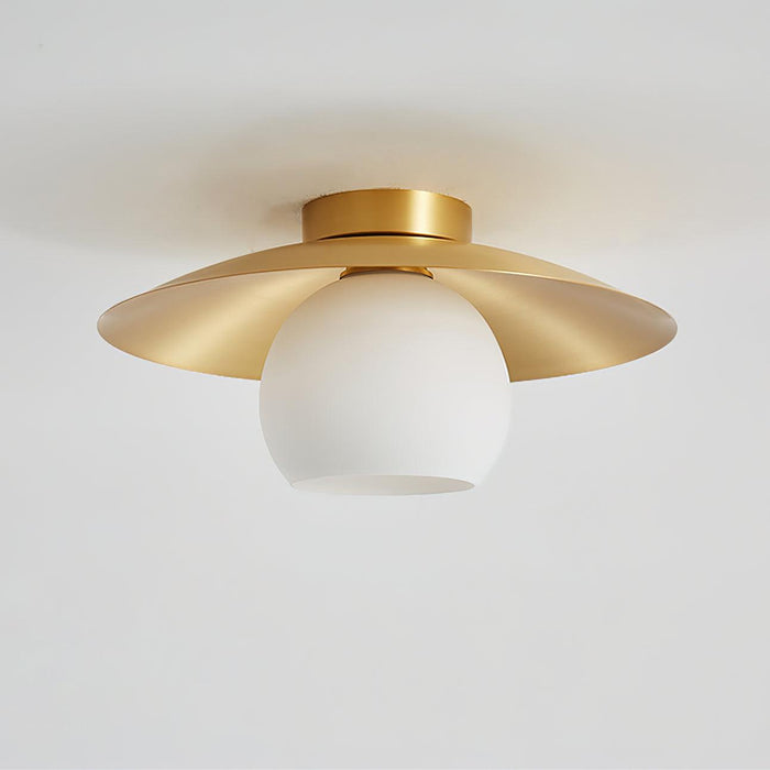 Brass Cap Ceiling Lamp.