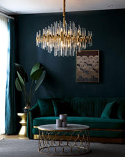 Vintage Antique Brass Chandelier-DWHOME