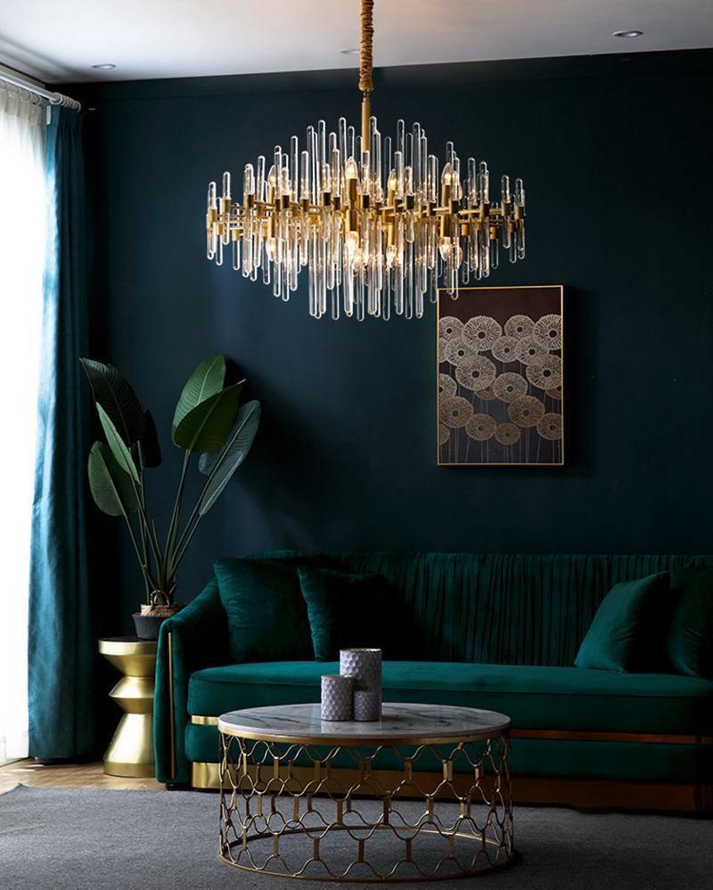 Vintage Antique Brass Chandelier-DWHOME