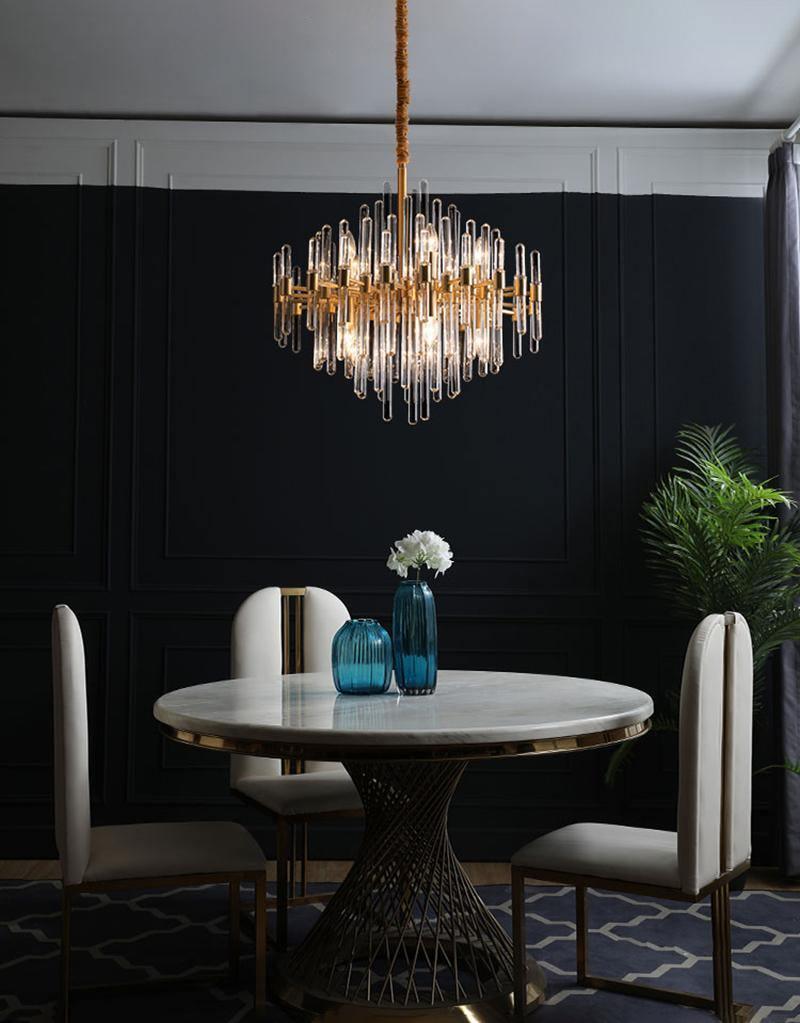 Vintage Antique Brass Chandelier-DWHOME