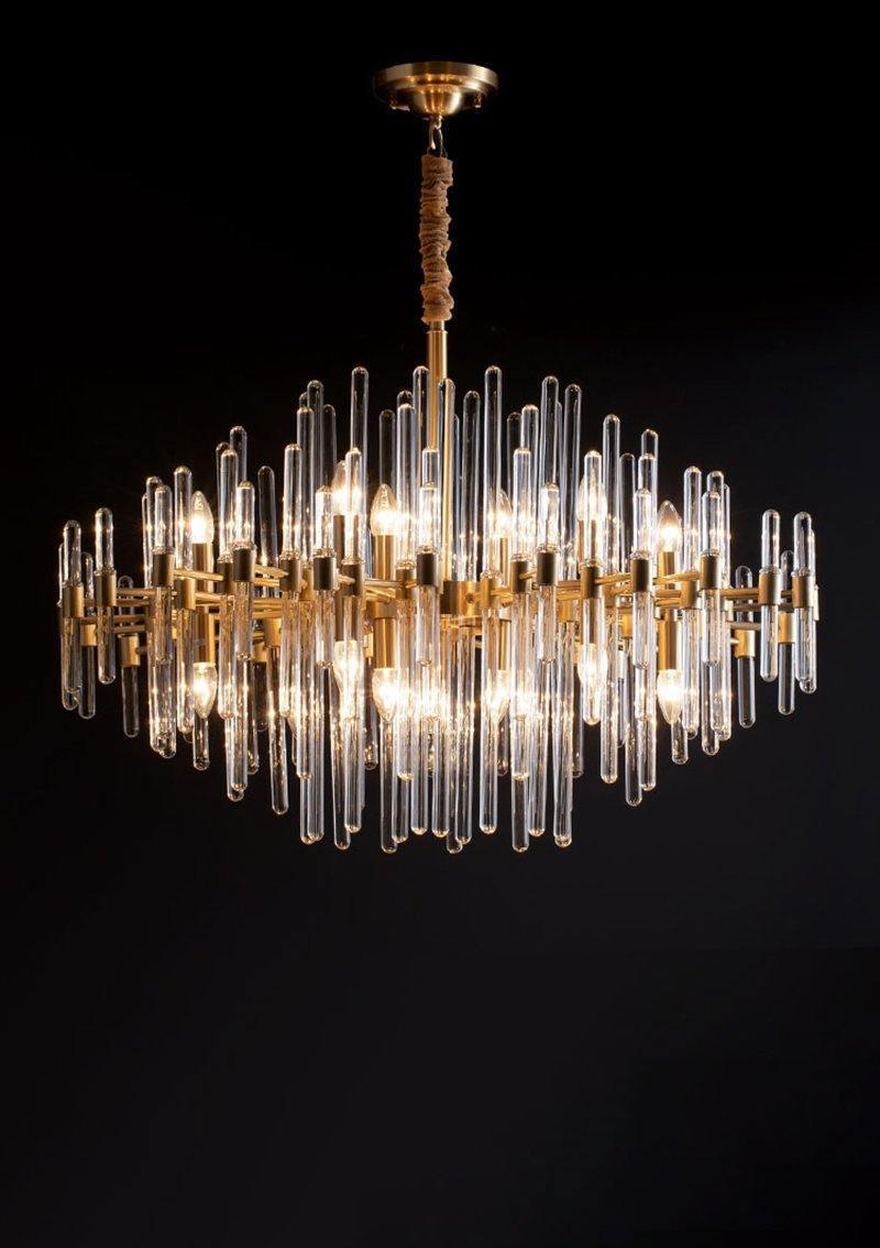 Vintage Antique Brass Chandelier-DWHOME