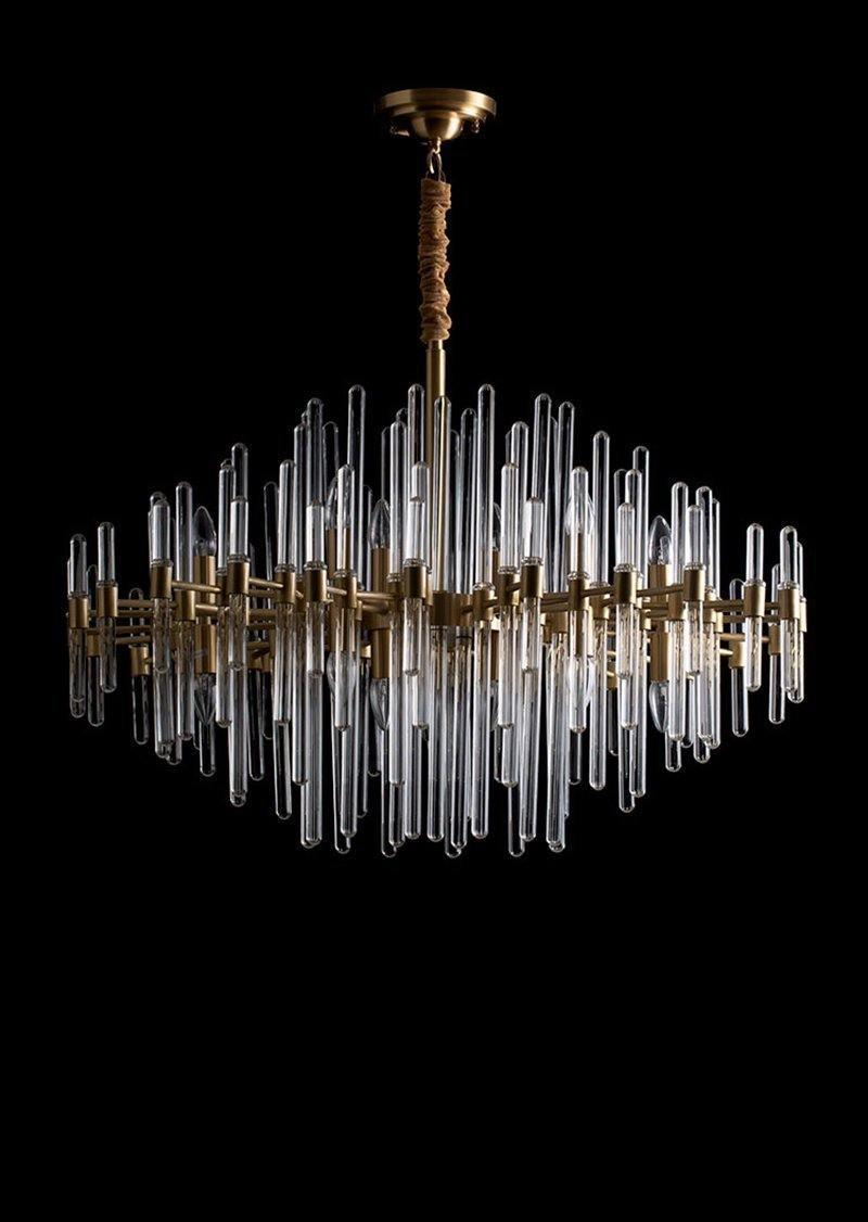 Vintage Antique Brass Chandelier-DWHOME