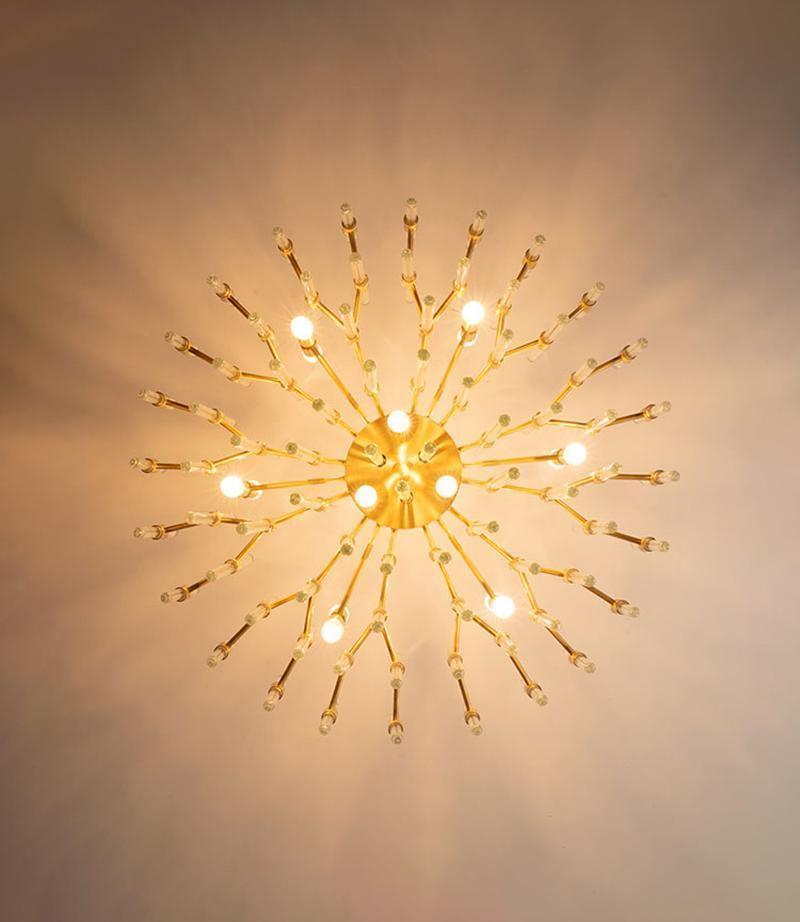 Vintage Antique Brass Chandelier-DWHOME