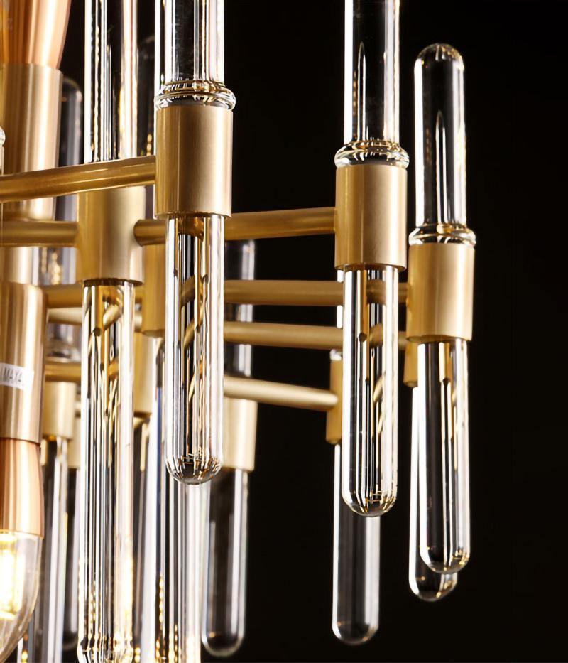 Vintage Antique Brass Chandelier-DWHOME