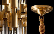 Vintage Antique Brass Chandelier-DWHOME