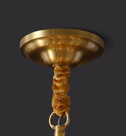 Vintage Antique Brass Chandelier-DWHOME