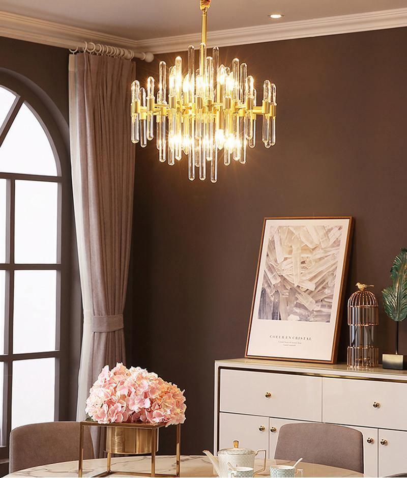 Vintage Antique Brass Chandelier-DWHOME