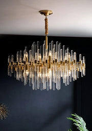 Vintage Antique Brass Chandelier-DWHOME