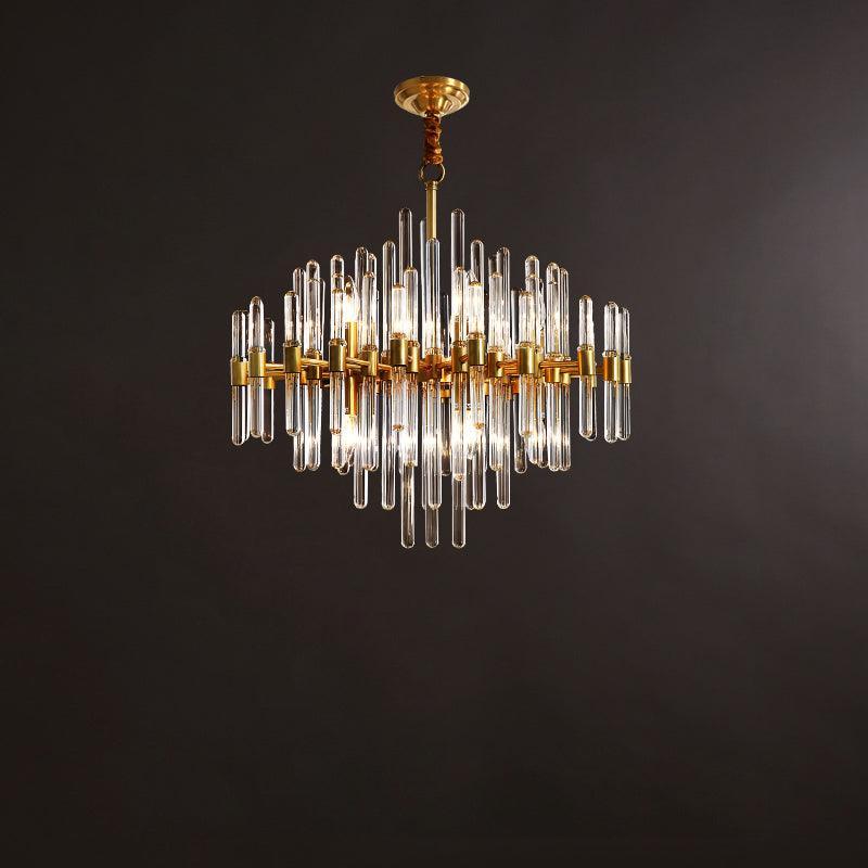 Vintage Antique Brass Chandelier-DWHOME