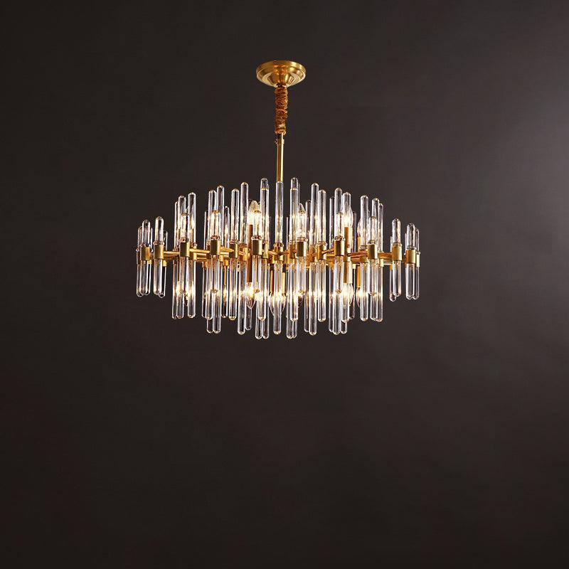 Vintage Antique Brass Chandelier-DWHOME
