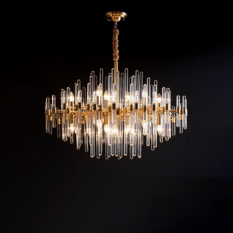 Vintage Antique Brass Chandelier-DWHOME
