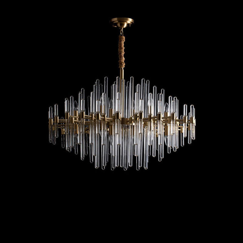 Vintage Antique Brass Chandelier-DWHOME