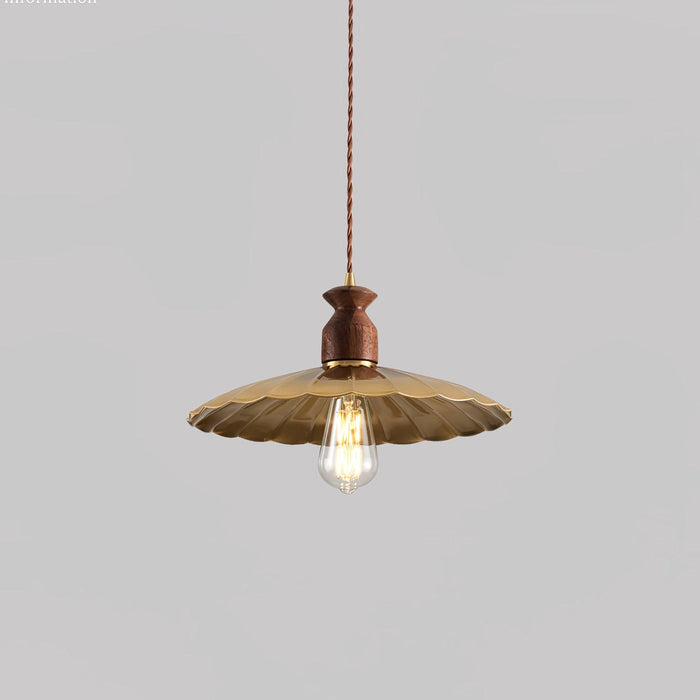 Brass Crest Pendant Light.