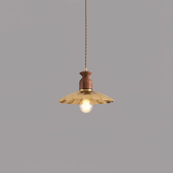 Brass Crest Pendant Light.