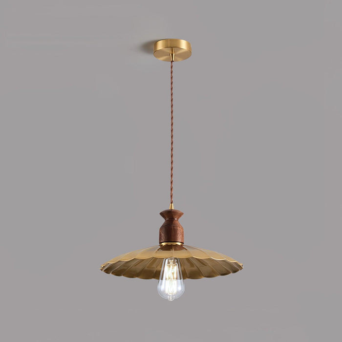 Brass Crest Pendant Light.