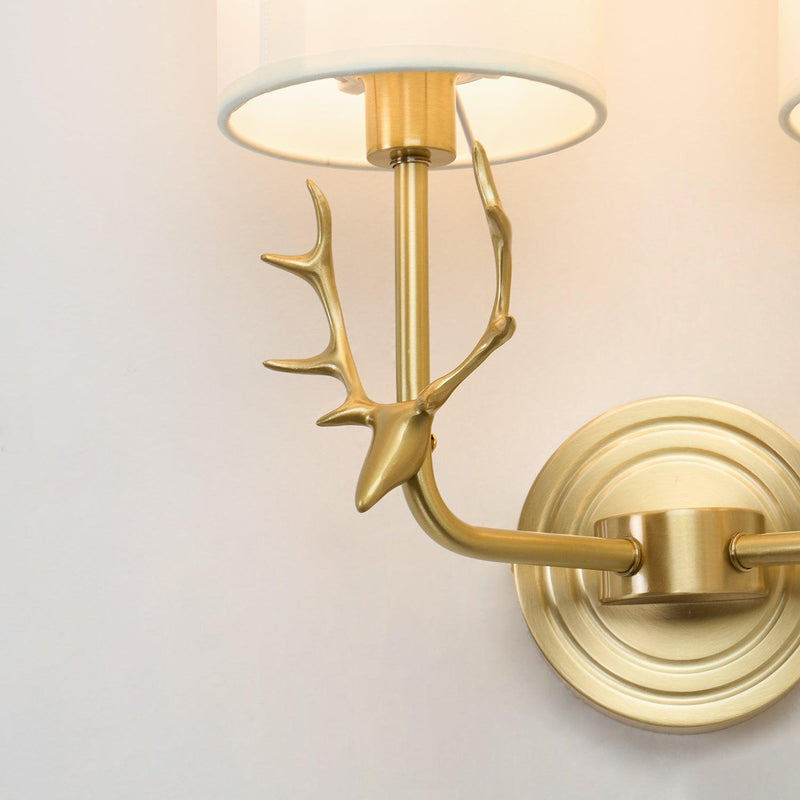 Brass Deer Head Wall Light-DWHOME