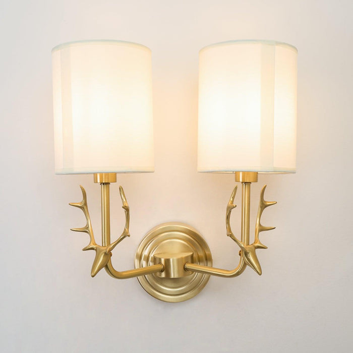 Brass Deer Head Wall Light - DWHOME