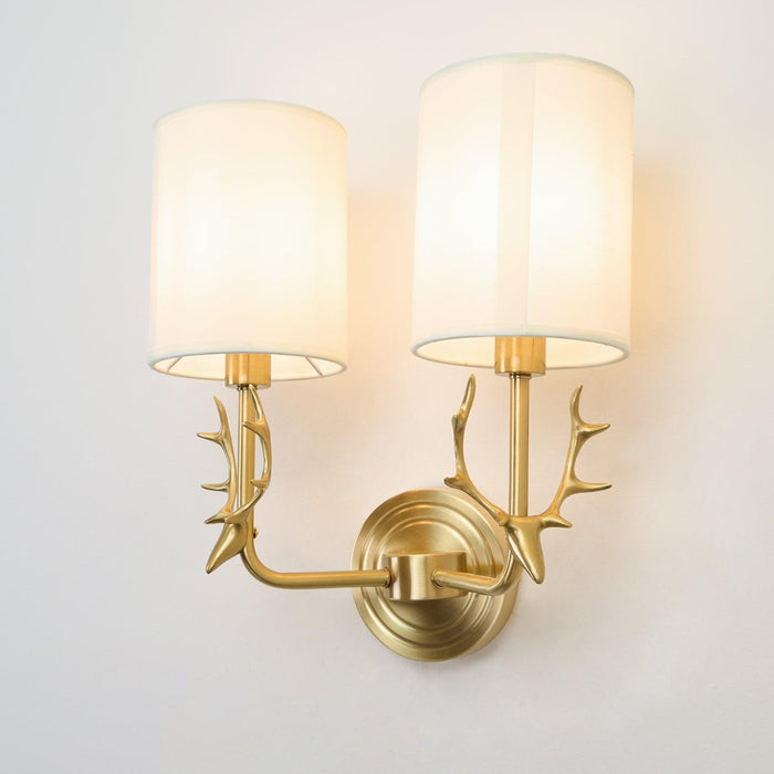 Brass Deer Head Wall Light - DWHOME