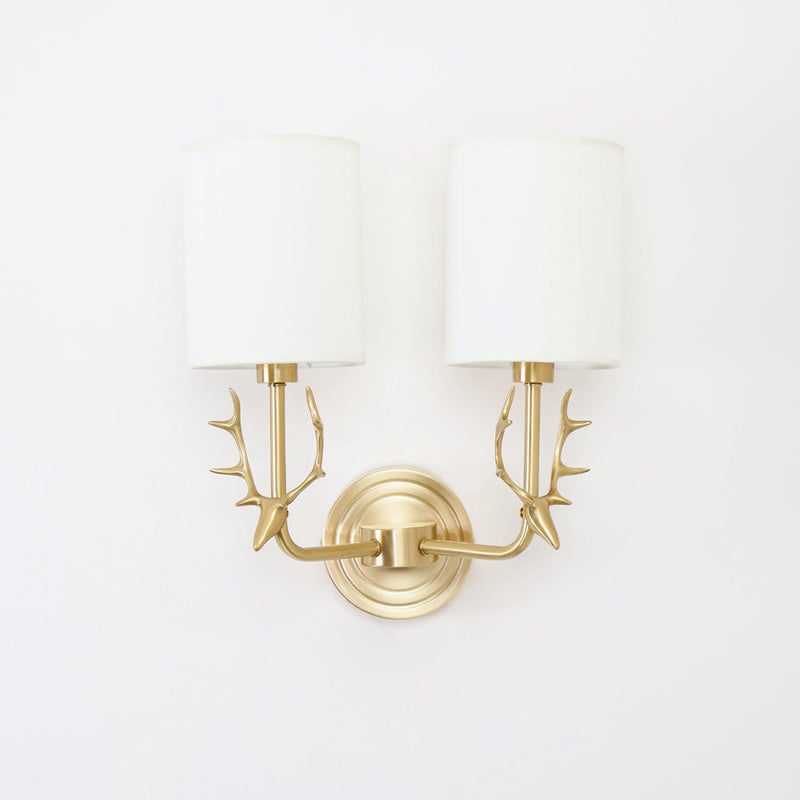 Brass Deer Head Wall Light-DWHOME