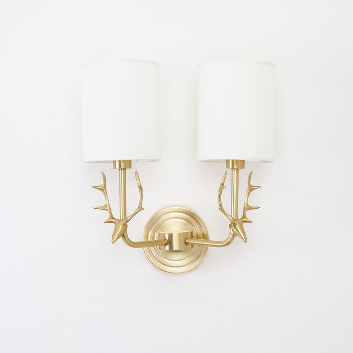 Brass Deer Head Wall Light - DWHOME