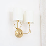 Brass Deer Head Wall Light-DWHOME