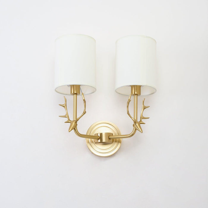 Brass Deer Head Wall Light - DWHOME