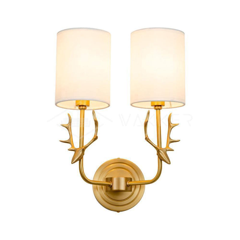 Brass Deer Head Wall Light-DWHOME