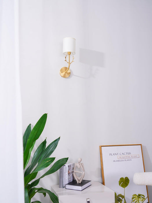 Brass Deer Head Wall Light - DWHOME