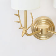 Brass Deer Head Wall Light-DWHOME