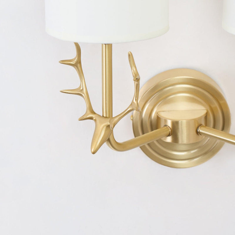 Brass Deer Head Wall Light-DWHOME