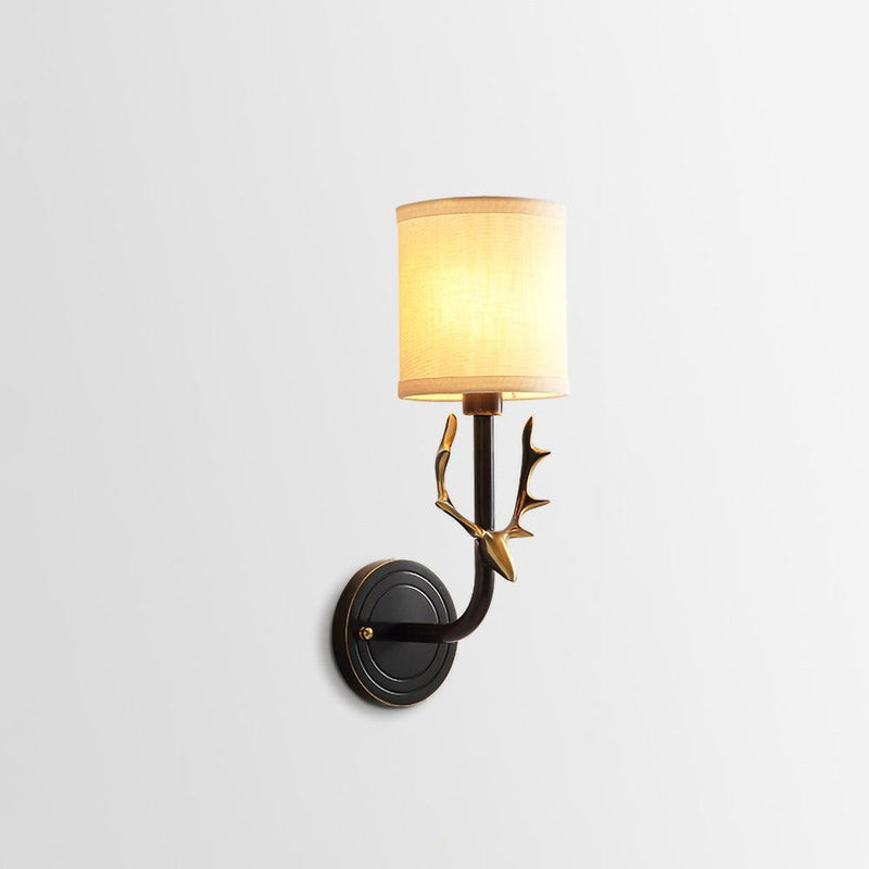 Brass Deer Head Wall Light-DWHOME