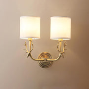 Brass Deer Head Wall Light-DWHOME