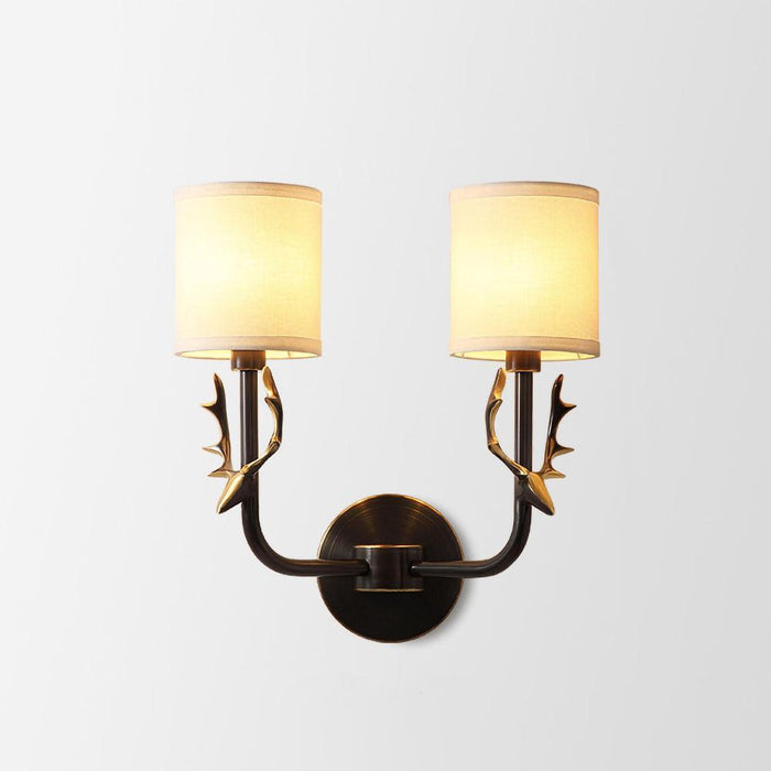 Brass Deer Head Wall Light - DWHOME