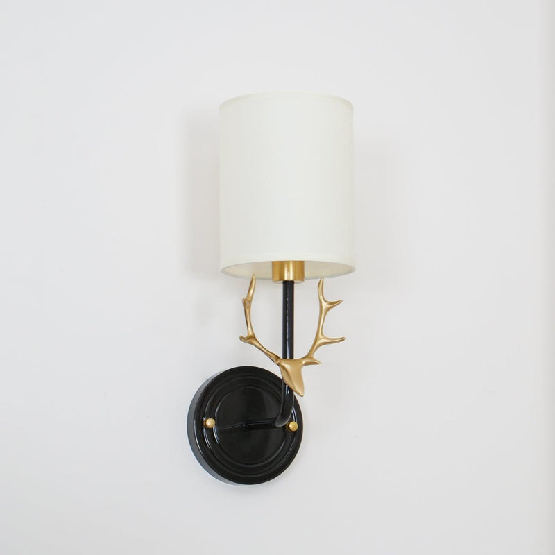 Brass Deer Head Wall Light-DWHOME