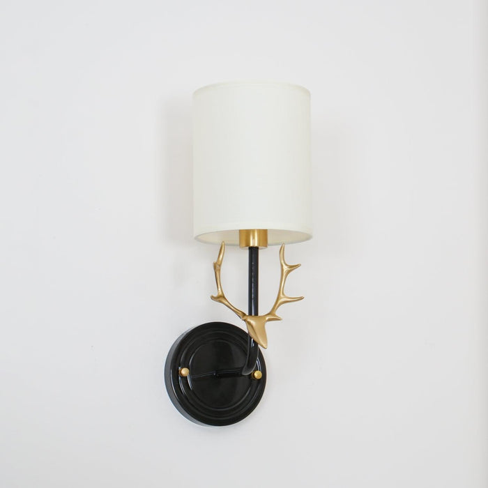 Brass Deer Head Wall Light - DWHOME