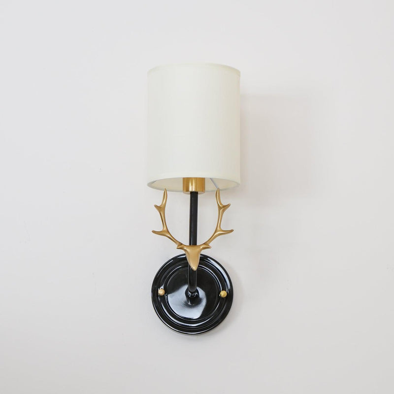 Brass Deer Head Wall Light-DWHOME