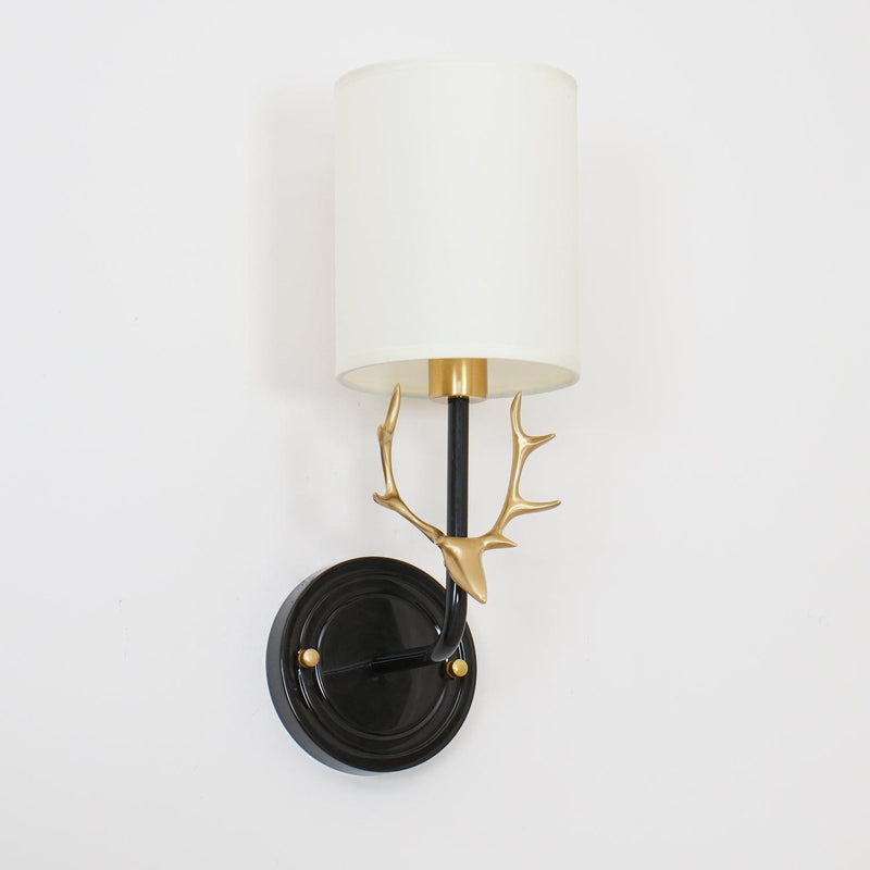 Brass Deer Head Wall Light-DWHOME