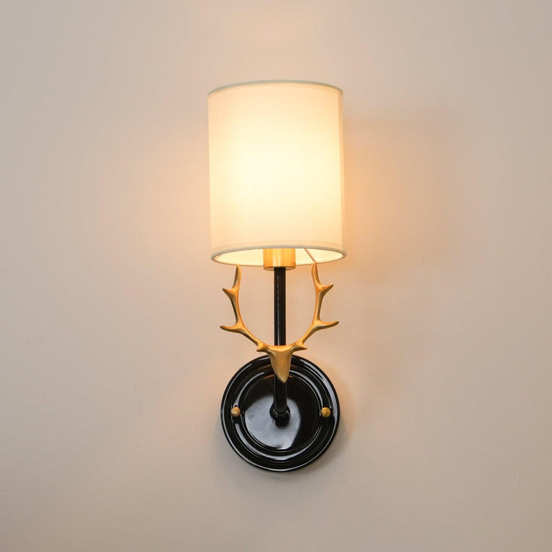 Brass Deer Head Wall Light-DWHOME