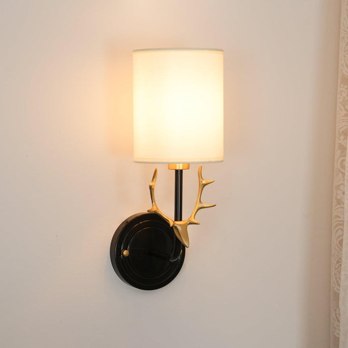 Brass Deer Head Wall Light - DWHOME