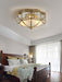 Brass Domed Flush Ceiling Lamp.