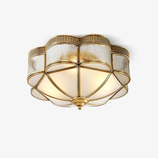 Brass Domed Flush Ceiling Lamp - DWHOME