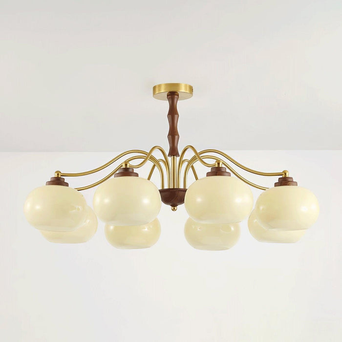 Persimmon Glass Globe Chandelier - DWHOME